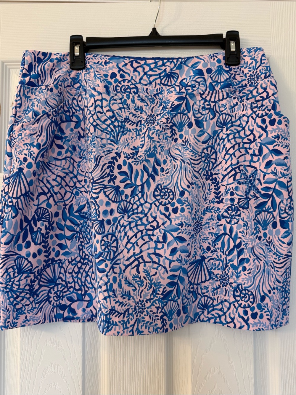 Lilly Pulitzer Luxletic Pink and Blue Mini Skirt